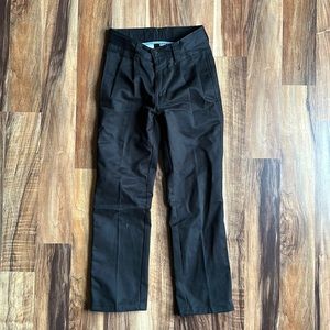 Boys Chaps Pleat Front Black Chinos